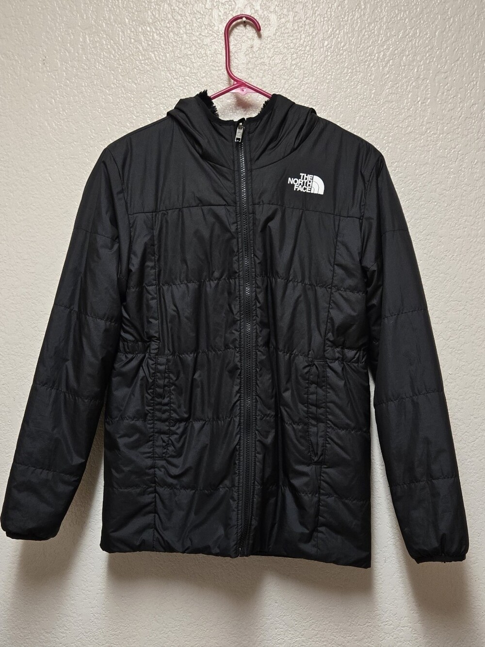 North Face Girls' Reversible Mossbud Swirl Parka Girls Size XL